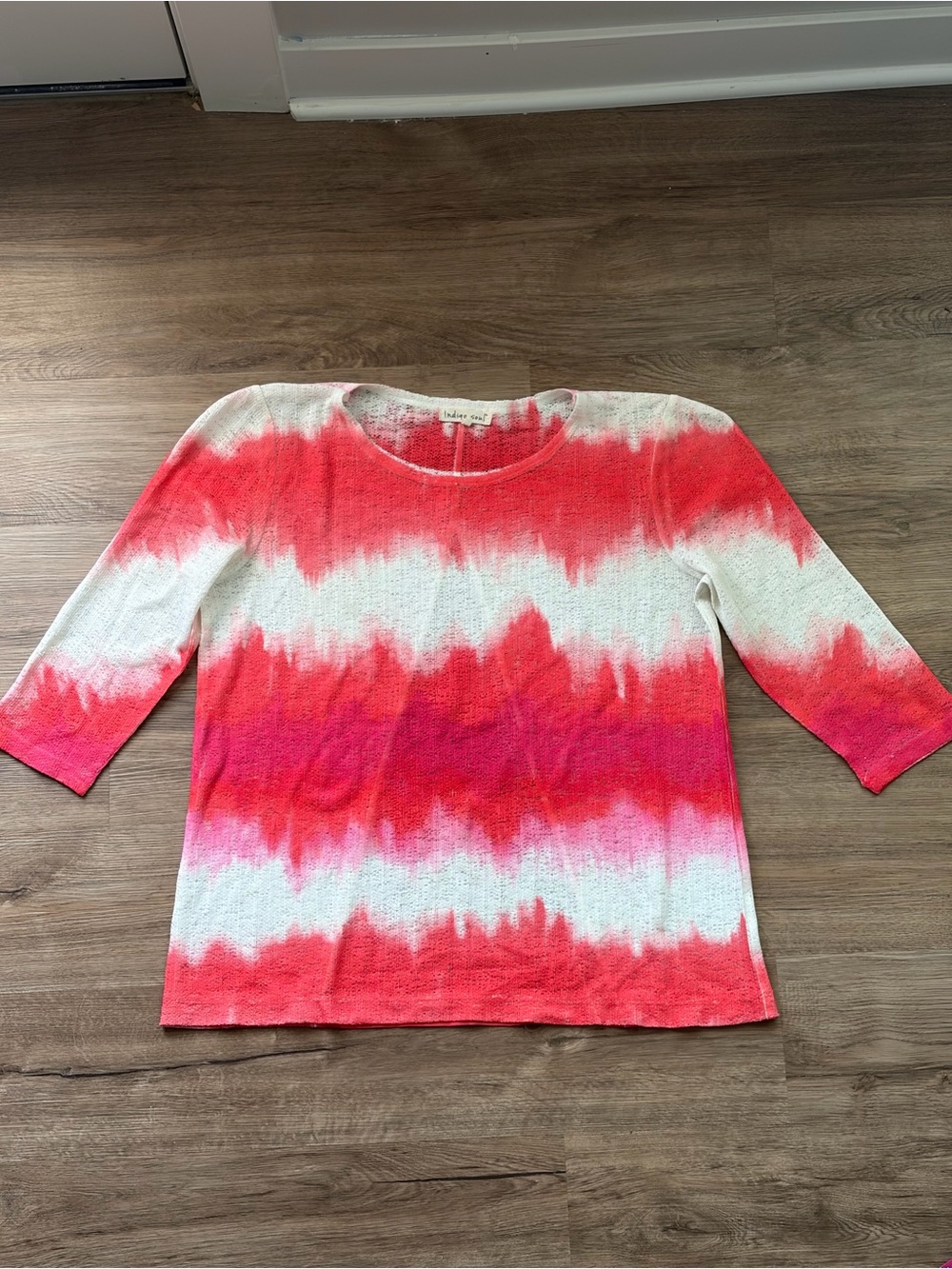 Indigo Soul Ombré Tie-Dye 3/4 Sleeve Boho Tunic
